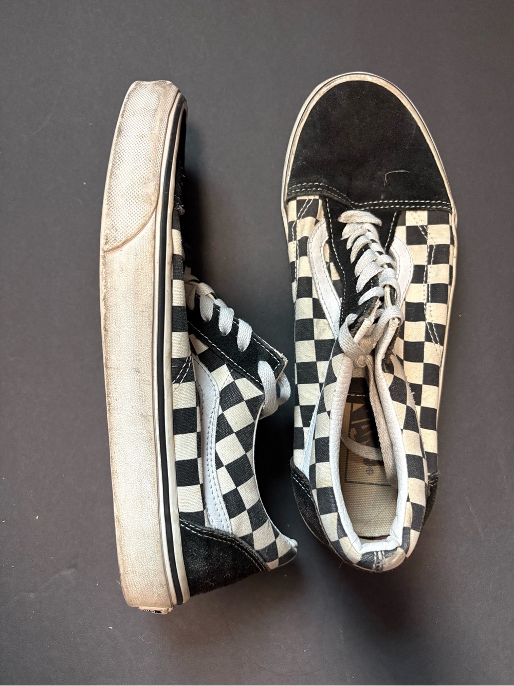 Vans Checkerboard Low-Top Sneakers - Black & White